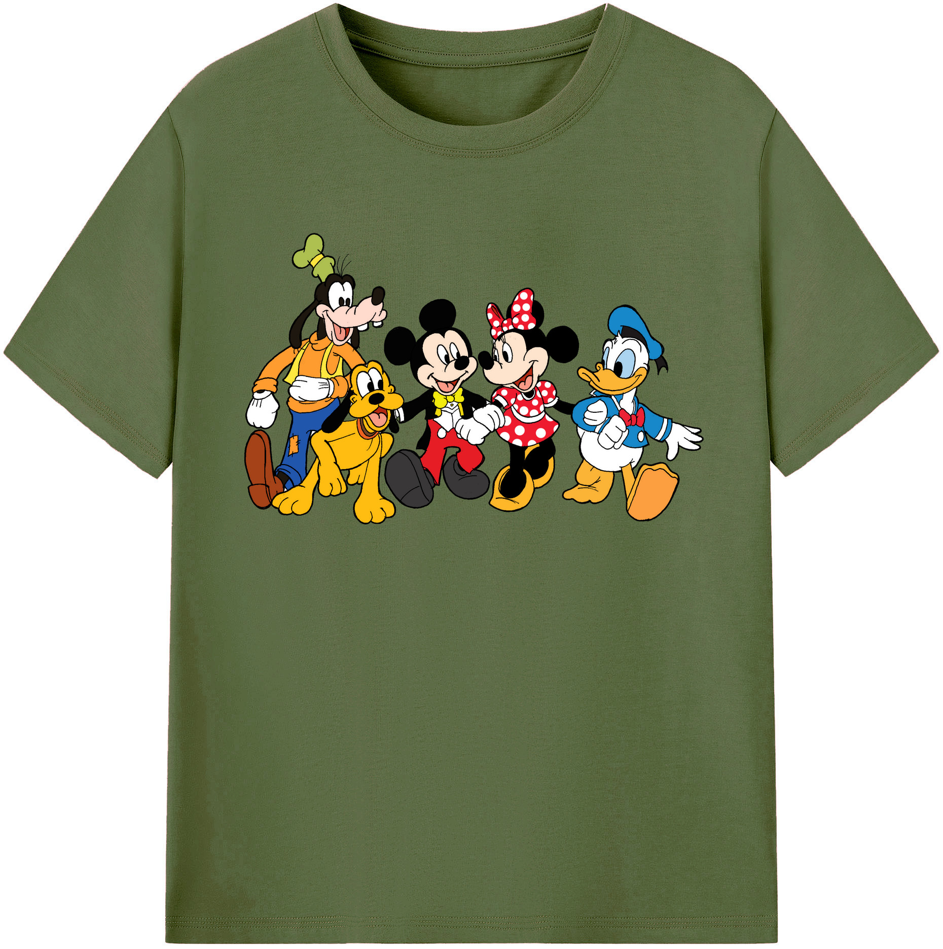（画像用） ミッキーマウス Mickey Mouse 綿100％半袖Tシャツ（フロントプリント）